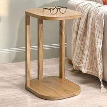 Olivia Mindi Wood Side Table