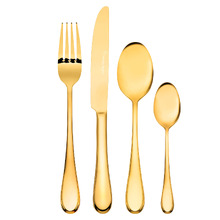 24 Piece Gold Helmsley Stainless Steel Cutlery Set
