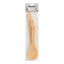 3 Piece Beech Wood Spoon Set