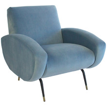 Modern Milan Velvet Armchair