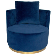 Tremblay Velvet Love Seat with Gold Base