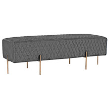 Pereira Diamond Quilted Velvet Ottoman