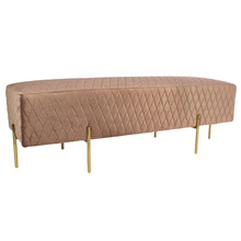 Pereira Diamond Quilted Velvet Ottoman