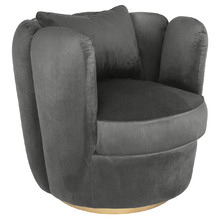 Rochester Velvet Swivel Armchair
