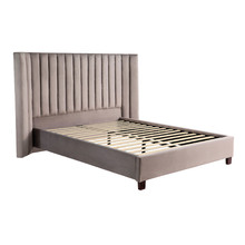 Grey Lulu Velvet Bed Frame