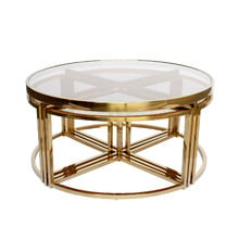 5 Piece Perugia Round Nesting Coffee Table Set