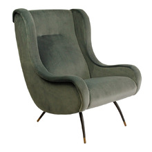 Arya Velvet Wingback Armchair