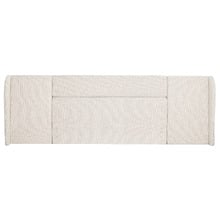 Oatmeal Aubin Oversized Wingback Upholstered Bedhead