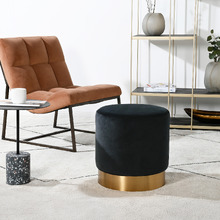 Small Milan Velvet Ottoman