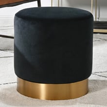Small Milan Velvet Ottoman