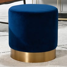 Small Milan Velvet Ottoman