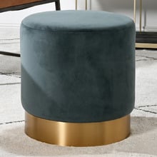 Small Milan Velvet Ottoman