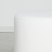 Small Round Aryal Faux Leather Ottoman