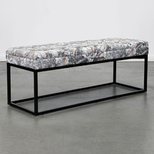Floral Milford Upholstered Ottoman Bench