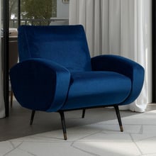 Modern Milan Velvet Armchair