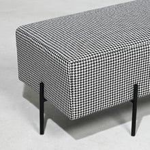 Houndstooth Lucy Upholstered Ottoman
