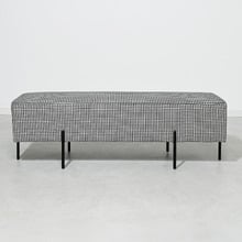 Houndstooth Lucy Upholstered Ottoman