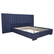 Cecilia Linen-Blend Bed Frame with Extended Bedhead