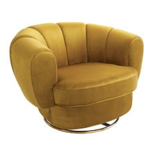 Steinmann Velvet Swivel Armchair