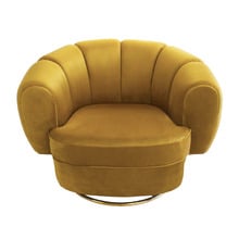 Steinmann Velvet Swivel Armchair