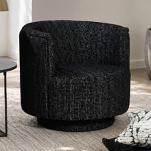 Charcoal Camilla Upholstered Swivel Tub Chair