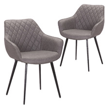 Toulouse Faux Leather Dining Armchairs (Set of 2)