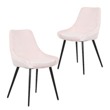 Solid Daimyo Dusty Velvet Dining Chairs (Set of 2)