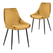 Daimyo Bright Velvet Dining Chairs (Set of 2)