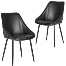 Khufra Faux Leather Dining Chairs (Set of 2)