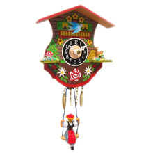 Swinging Girl Clock With Bluebird