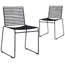 Black Club Wire Dining Chairs (Set of 2)