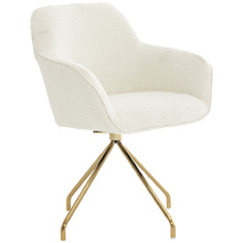 Luella Boucle Swivel Dining Chair