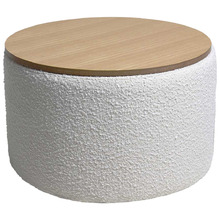 Eunice 36cm Boucle Storage Ottoman