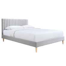 Grey Beatrice Upholstered Bed Frame