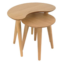 2 Piece Rory Oak Wood Nesting Coffee Table Set