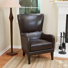 Barclay Faux Leather Wing Backed Armchair