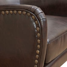 Barclay Faux Leather Wing Backed Armchair