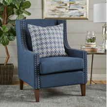 Woods Studded Wingback Club Armchair