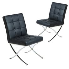 Breck Modern Leather Dining Chair (Set of 2)