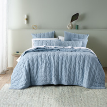 Blue Langston Cotton-Blend Comforter Set