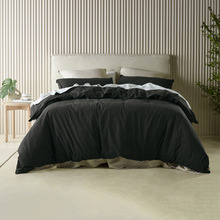 Charcoal Acacia Cotton Quilt Cover Set