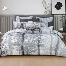 Grey Myrtleford Cotton Sateen Quilt Cover Set