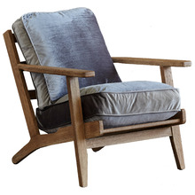 Coila Solid Oak & Velvet Leisure Armchair