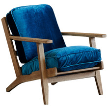 Coila Solid Oak & Velvet Leisure Armchair