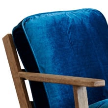 Coila Solid Oak & Velvet Leisure Armchair