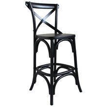 67cm Zola Cross Back Oak Wood Barstool