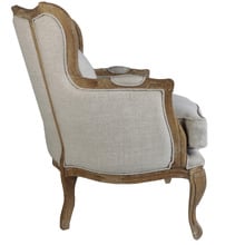 French Country High Back Wing Armchair
