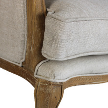 French Country High Back Wing Armchair