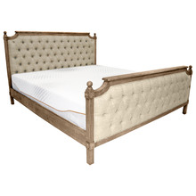 Judah Button Tufted Linen Bed Frame