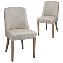 Coila Solid Oak & Linen Dining Chair (Set of 2)